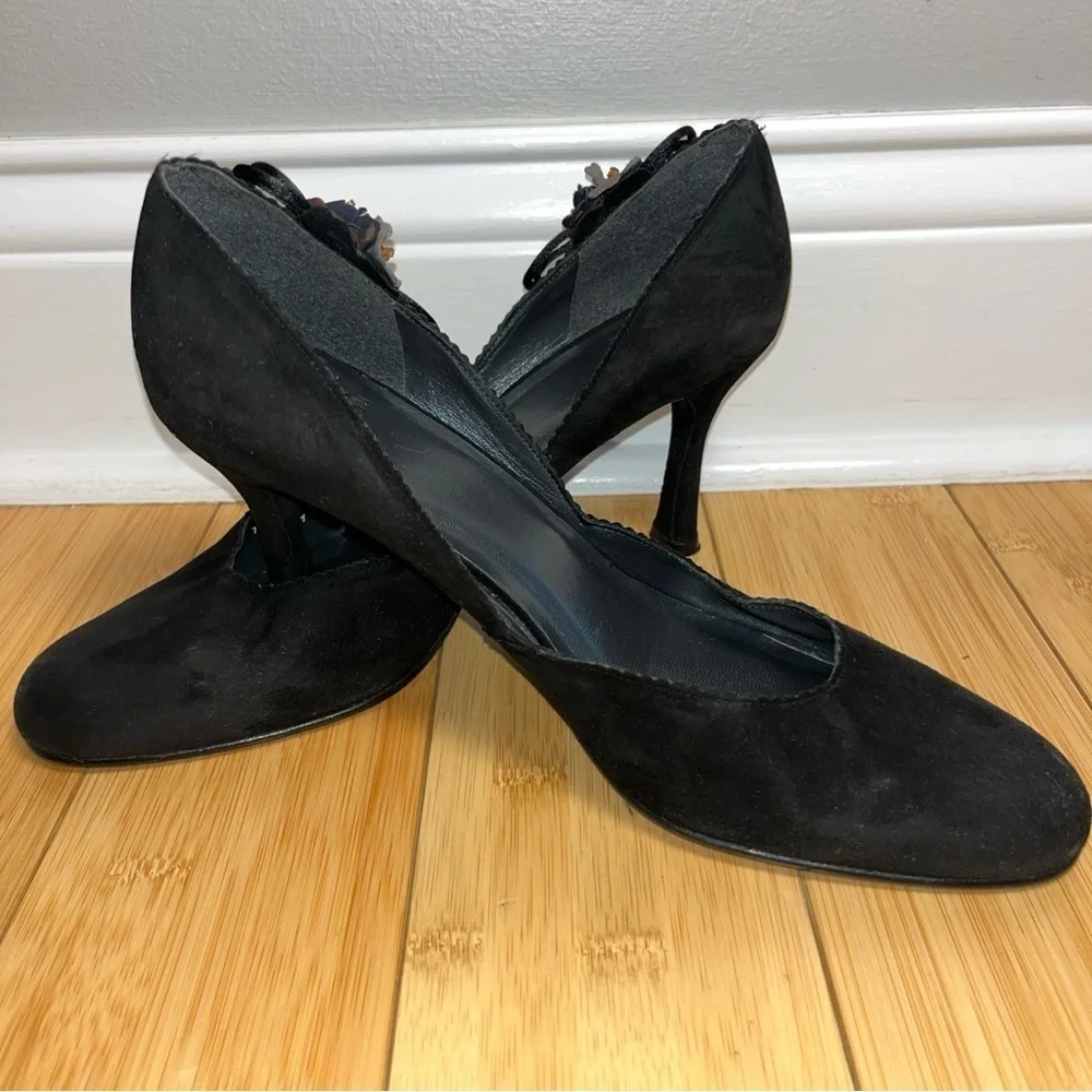 Stuart Weitzman Elegant Black Suede,Women's Heels Pumps , Size 10M,